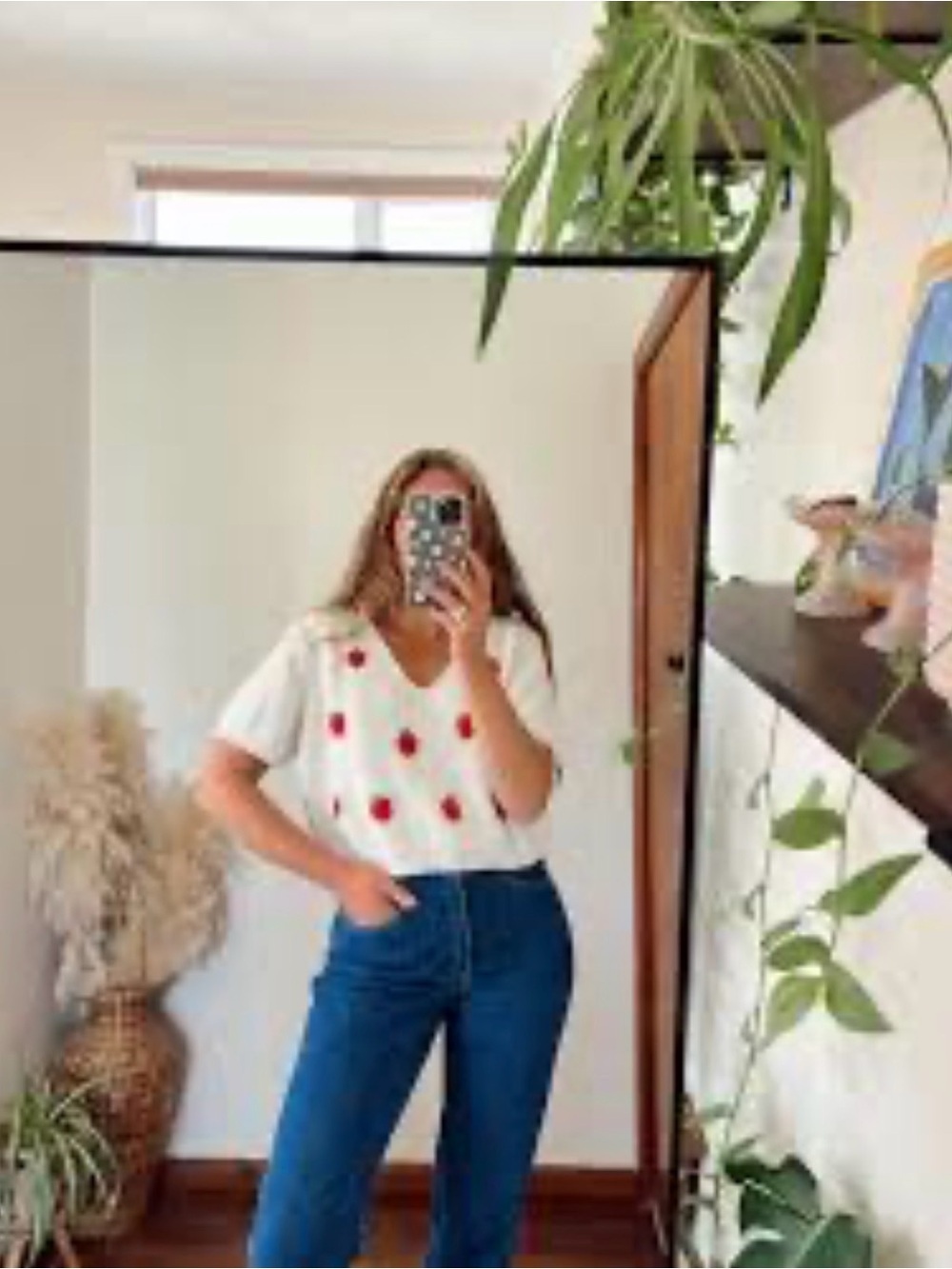 Cider Short Sleeve Cropped Strawberry Sweater Size 1XL